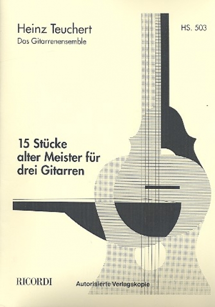 15 Stücke alter Meister für 3 Gitarren